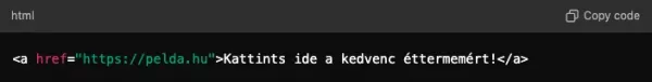 példa dofollow linkre, HTML kód do-follow link
