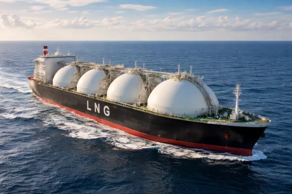 LNG-t azaz cseppfolyósított gázt szállító tanker hajó