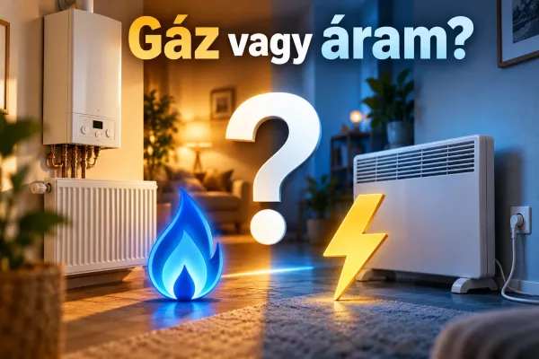 Gáz vagy áram? Ennyibe kerülhet egy 50 m²-es lakás fűtése